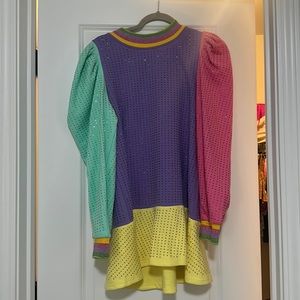 Queen of Sparkles Color block Rhinestone Dress